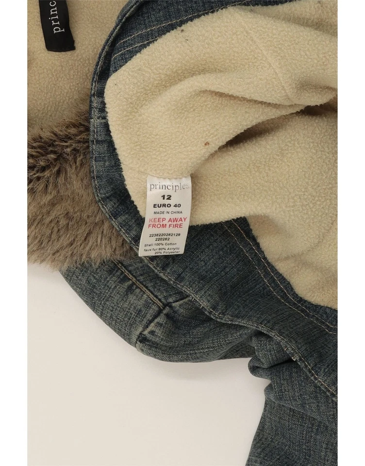 Chaqueta vaquera PRINCIPLES para mujer UK 12 algodón azul medio AT09 Foto 3 de 4