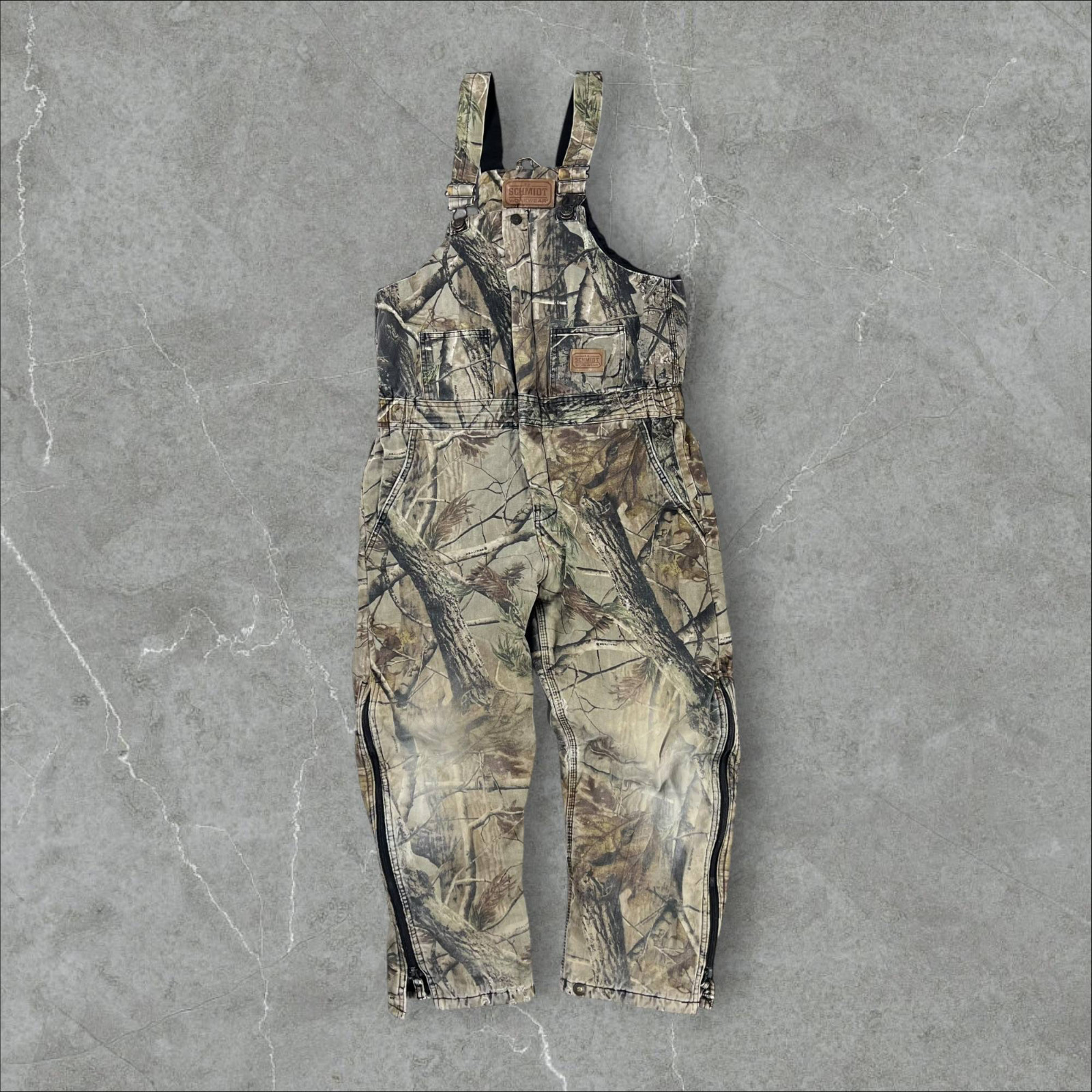 Salopette vintage C.E. Schmidt Workwear Realtree taglia XS