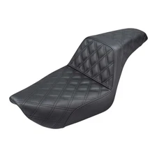 Saddlemen LS-Step Up Seat - Black w/ Full Lattice Stitch 896-04-175 Made in USA