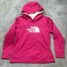 The North Face Half Dome Hoodie Women's XL Pink White Hooded Sweatshirt Outdoor