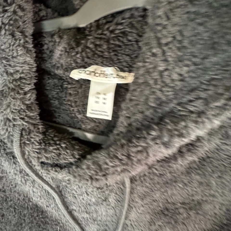 Charlotte Russe Mujer M Negro Felpa Difusa Capucha Pullover Acogedora Sherpa Sudadera con Capucha Foto 3 de 4