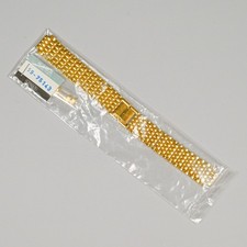 NOS Citizen Men  s Gold Tone 18mm Bracelet Band 59-75143 for Citizen Watches 