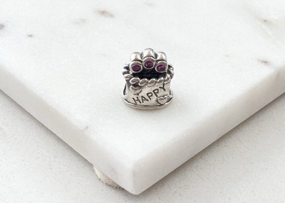 Vintage 925 Sterling Silber Chamilia Happy Birthday Kuchen Perle Charm 