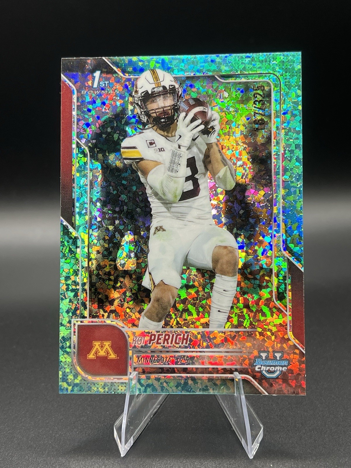 2025 Bowman University Chrome Koi Perich #116 Aqua Mini Diamond /325