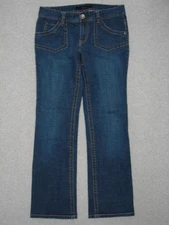 NA25416 GREAT LOOKING **CALVIN KLEIN BOOT CUT WOMENS JEANS** sz8 DARK