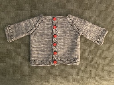 hand knit baby girl sweater