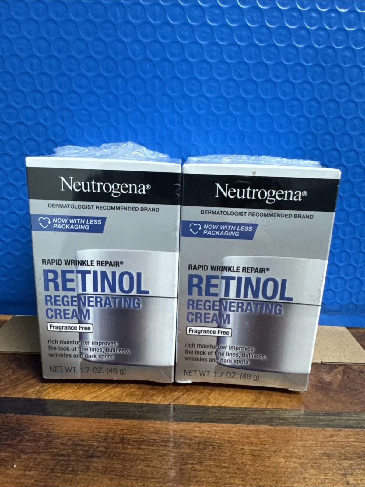 Neutrogena Rapid Wrinkle Repair Retinol Regenerating Cream FRAGFREE 1.7oz 2 Pack