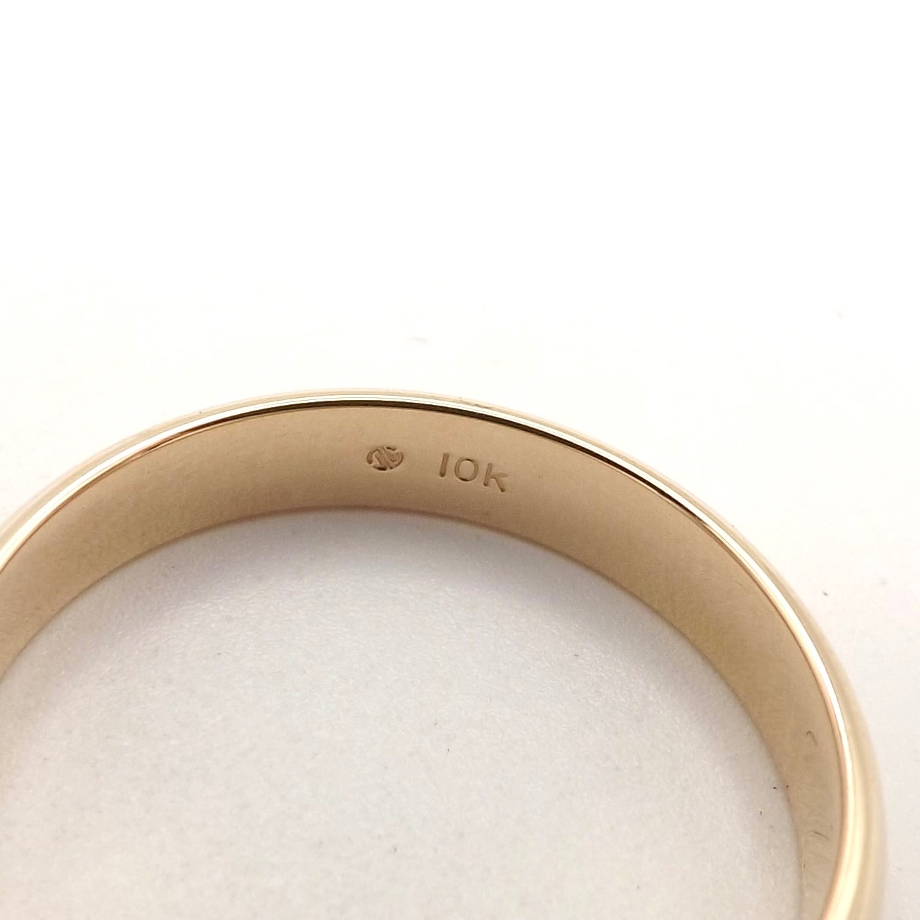 Solid 10k Gold Half Round Plain Wedding Band Ring… - image 2