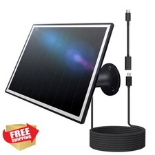 8W Solar Panel Outdoor Security Camera Micro USB C Charger Wyze Eufy
