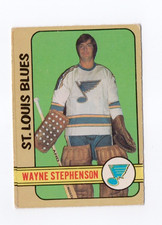 1972-73 O-Pee-Chee WAYNE STEPHENSON RC ROOKIE HOCKEY CARD #275 ST. LOUIS BLUES. rookie card picture
