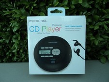 New Memorex Personal CD Player Play Anywhere Wired Earbuds Included MPC600B NIB