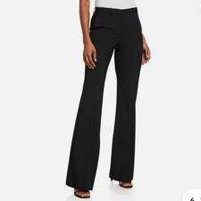 Theory Emery Black Tailor Wide Leg Wool Blend Pants Size 2