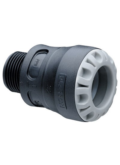 Plasson Pushfit Male Adaptor - 32 x 1"" BSPT Male 1002 (PP1002U0032010) - Image 3