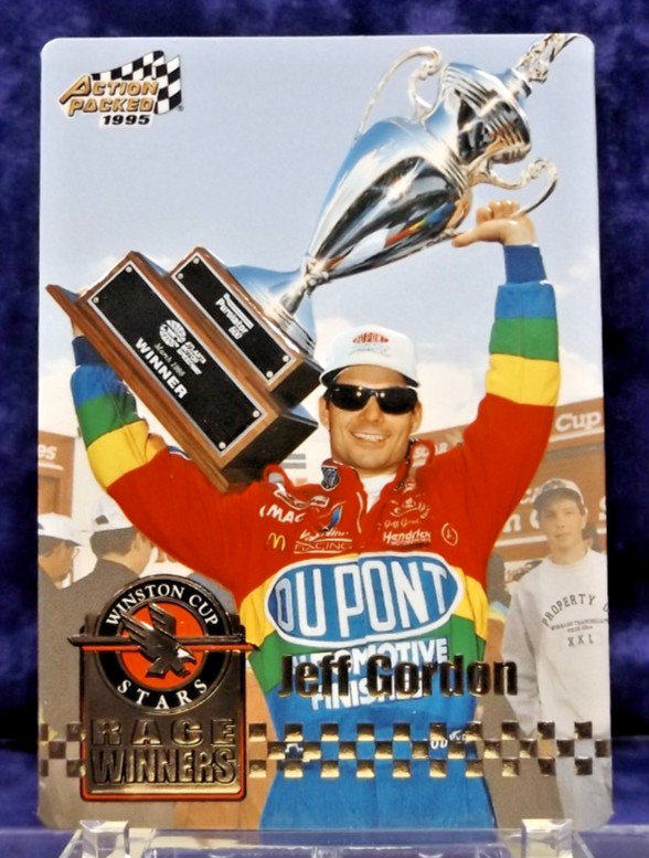 1995 Action Packed Gold Foil #49 - Jeff Gordon - Hendrick Team - Near Mint