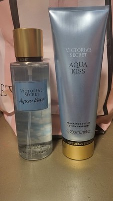 Victoria's Secret Aqua Kiss Fragrance Mist 8.4oz & Fragrance Lotion 8oz. 1f13
