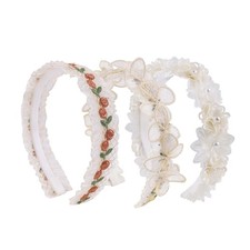 3Pack Pearl Flower Baby Girl Headbands Hair Bands FK-B-H