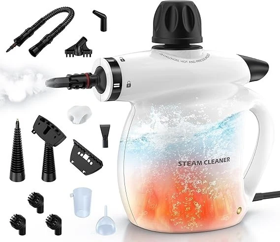 Handheld Steam Cleaner 13pcs Pressurized Portable Steamer for Home Car Kitchen