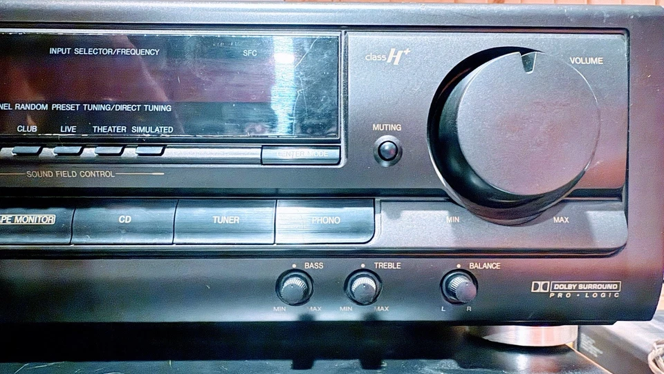 TECHNICS : AV STEREO RECEIVER ~ CLASS H+ AMP ~ MODEL SA-EX500 WITH REMOTE BUNDLE - Image 3 of 4