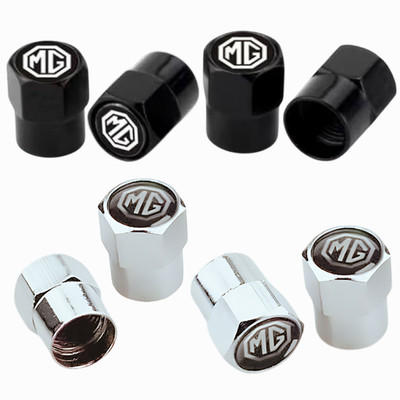 4X MG Reifen Ventil Staubkappen Black Badge - Universal Auto Rad Schrader Luftschaft