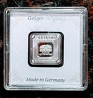 Geiger 5-Gram .999 Fine Silver German Feinsilber Bar Sealed in Assay "Sweet"