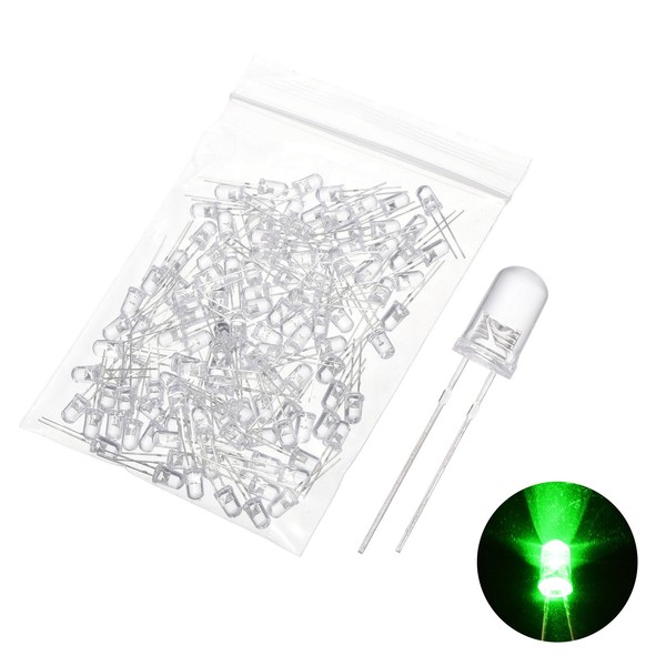 240 StüCk 5Mm Led-Dioden, Leuchtdioden (GrüN, Klare Linse)-image