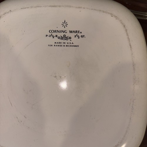 Vtg Corning Avocado Green P-2 1/2-B Casserole Dish Vintage 2.5 Quart w/Lid - Picture 2 of 4