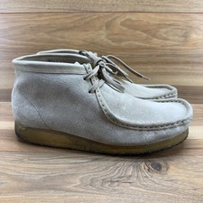 Clarks Wallabee Mens 9.5 M Sand Tan Suede Chukka Ankle Boots
