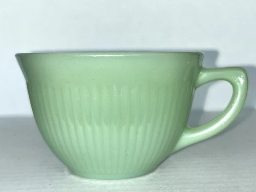 Vintage 1950s FIRE KING Jadeite Green JANE RAY Ribbed Replacement Coffee Tea Cup