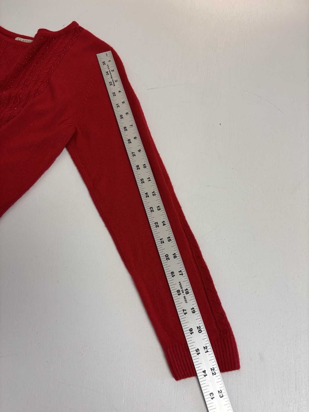 vtg Classic Elements Red Pullover Sweater Petite … - image 14