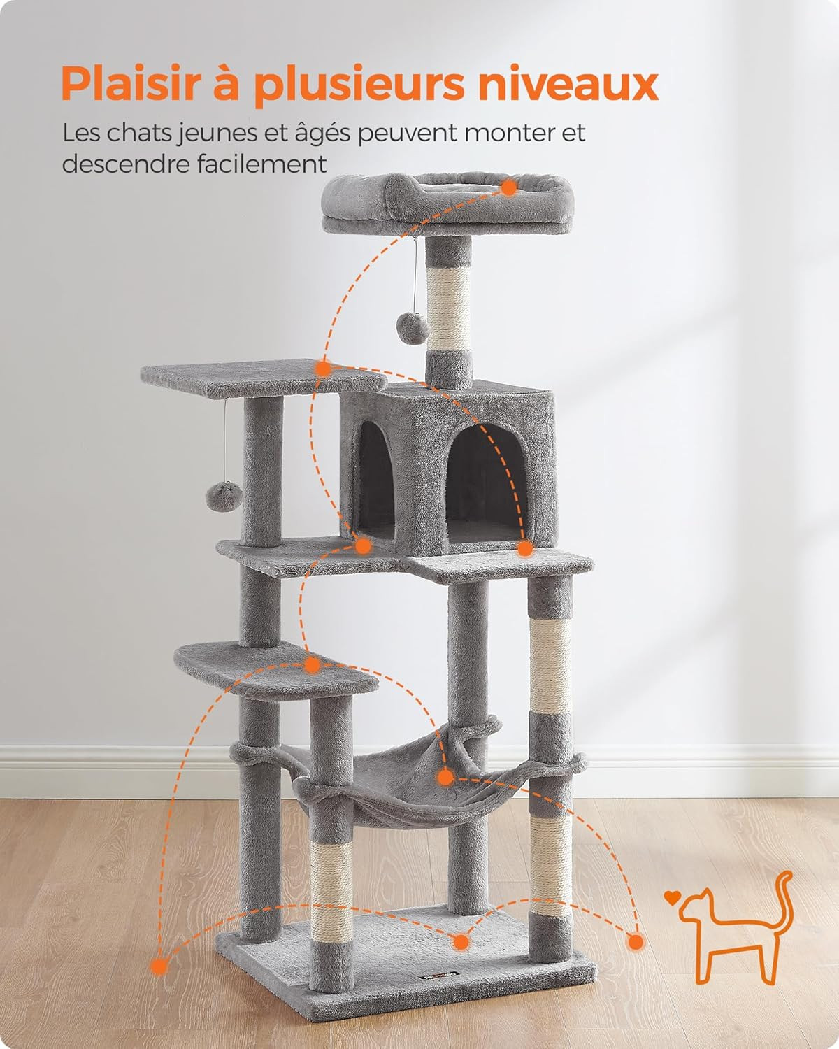 Arbre à chat griffoir stable pour protéger les canapés des griffures - 3