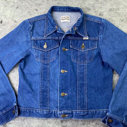 Vintage Sedgefield Womens Jacket Medium Blue Denim Trucker 70s 80s Made In USA - Picture 2 of 18