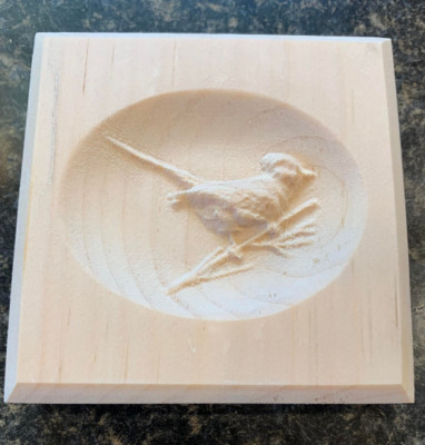 Blue Jay 2 Bird Engraving Trim Wood Corner Trim Block Door Trim Window Trim