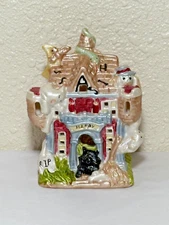 Vintage Porcelain Spooky Haunted House, 4.5" X 3" X 3"