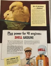 1941 SHELL Vintage Print Advert       PLUS Power for '41 engines: SHELL GASOLINE