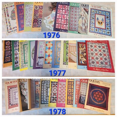 30 Quilting Magazines Lot. Quilter's Newsletter. Vintage. 1975 - 1978. 