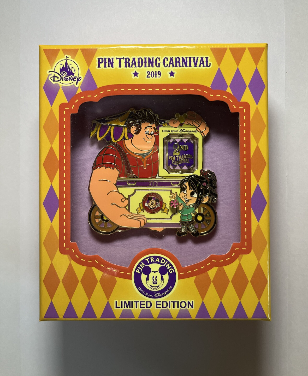 Wreck It Ralph HKDL LE800 Pin Trading Carnival 2019 Ralph and Vanellope Jumbo