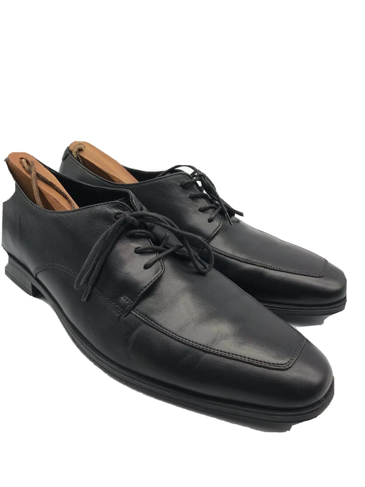 SAOLA Cole Haan Mens 11M US Air Adams Apron Toe Derby BLACK Excellent Don’t Pay $180+
