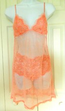 2p set NWT Victoria Secret Lingerie Slip  Shortie Panty size- S-Mesh PINK Lace