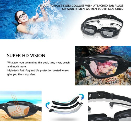 2Stk Taucherbrille Schwimmbrille UV-Schutz Anti-Beschlag für Erwachsene Unisex - Bild 11 von 12