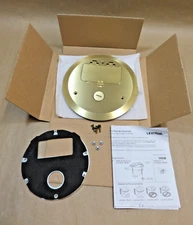 Leviton FBC1F-B Concrete Floor Box Brass Plated Cover Plate, 1 Decora Flip Lid