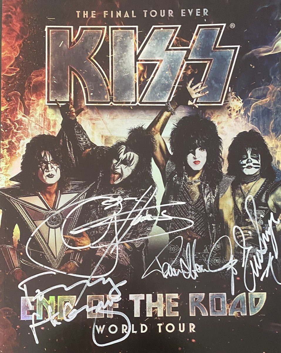 KISS Signed Tour End Gene Simmons Paul Stanley Autographed Boom W