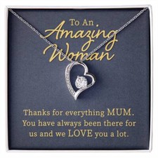 To An Amazing Women Heart Necklace Gift