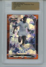 2022 Pele Leaf Vibrance Crystal Black Proof Santos Autographed Card 1/1 Slabbed