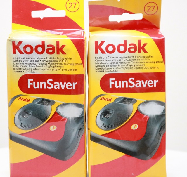NEW 2pack of Kodak FunSaver 35mm Use CameraBlack/Yellow eBay