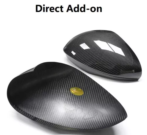 Dry Carbon Fiber Side Mirror Cover Caps Add-on For Alfa Romeo Giulia 2017-2024 - Foto 6 di 6