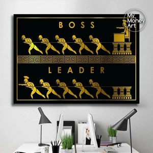 Kunst Leinwand Bild Boss Leader Gold Grosse 80x60 Motivationsbilder Ebay