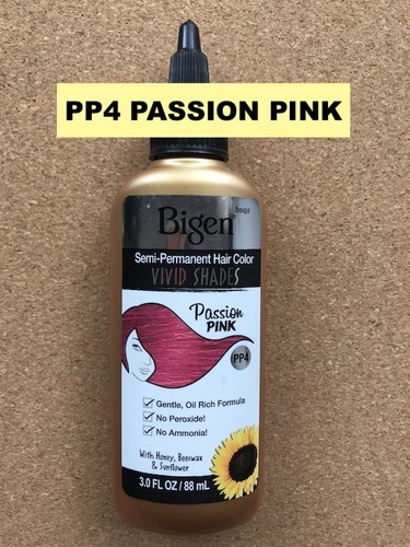 HOYU BIGEN SEMI-PERMANENT COLOR PP4 PASSION PINK with COCONUT,ARGAN OILS - Picture 1 of 3