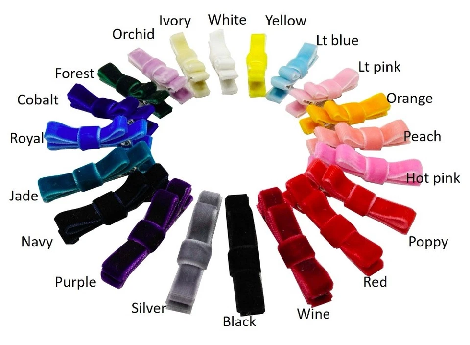 PRETTYBOWZ Unique Style Velvet Bow Hair Clip Aligator Clips