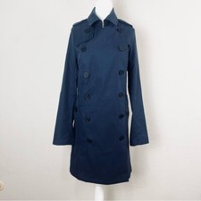 New Universal Standard Derjon Navy Blue Trench Coat Women's Size 4xs = Xs