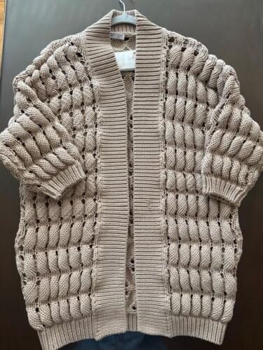 Brunello Cucinelli Women's Cardigan/Sweater/Jacket size M Twisted Cable Knit NWT - Picture 19 of 20